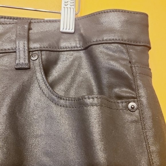 Lane Bryant | Women's Distressed Faux Leather Stretch Skinny Jeans (Size 22R) - Picture 7 of 15